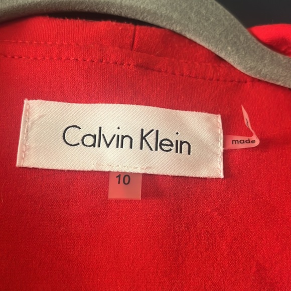 Calvin Klein Ruffle Front 3/4 Sleeve Blazer EUC Size 10 - Picture 2 of 3